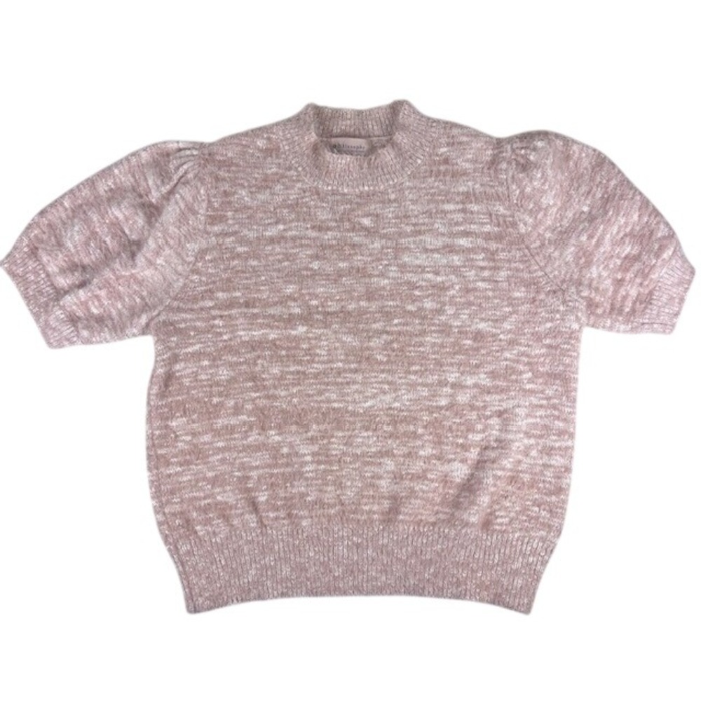 Philosophy Republic Pink Knit Mock Neck Puff Sleeve‎ Sweater XL